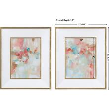 A Touch Of Blush And Rosewood Fences-Abstract Art